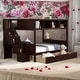 preview thumbnail 1 of 12, Modern Multi-function Twin over Full Bunk Bed With Shelfs,Storage Staircase and 2 Drawers,Sturdy Frame for Kids Espresso