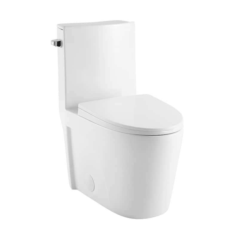 St. Tropez One-Piece Elongated Toilet Left Side Flush, 10" Rough-In 1.28 Gpf - 26.77" x 14.69" x 31.02"