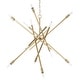 preview thumbnail 6 of 6, Hunter Vicontessa Alturas Gold 8-Light Large Chandelier - Entry, Dining Room, Living Room - Modern, Sputnik