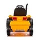 preview thumbnail 14 of 18, 12V Ride-On Tractor for Kids Ages 3-6, Electric Excavator with Detachable Trailer, Remote Control, Bright Headlight, and Music
