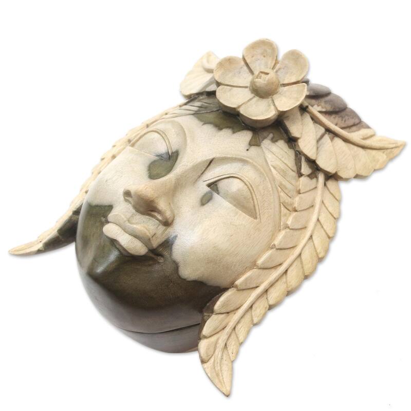Novica Handmade Lady Rose Decorative Wood Box
