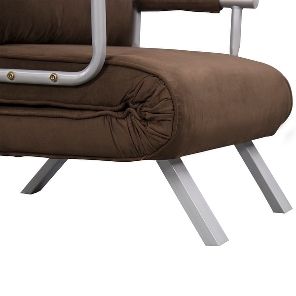 Homcom steel folding 3 position convertible single sleeper bed chair new arrivals