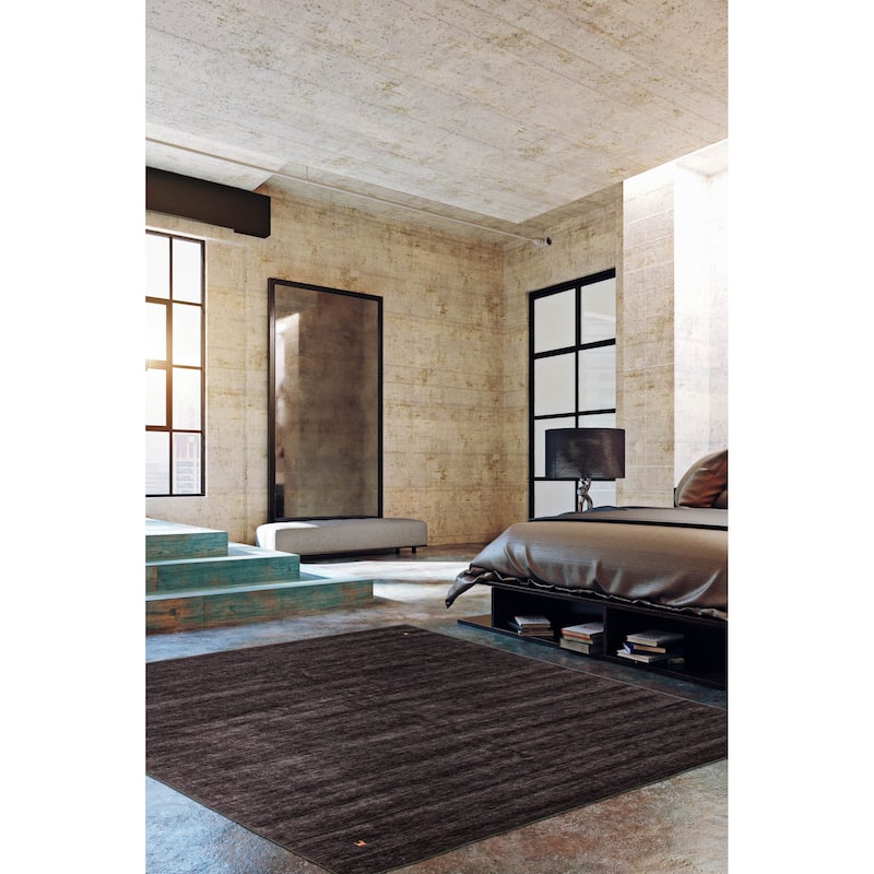 Kashkuli Gabbeh Grey Rug 8'3" x 8'0" - 8'3 x 8'0