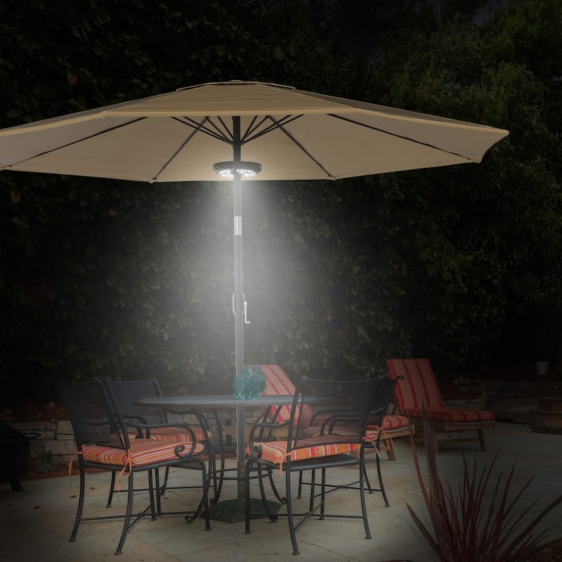 Rechargeable LED Patio Umbrella Light by Pure Garden