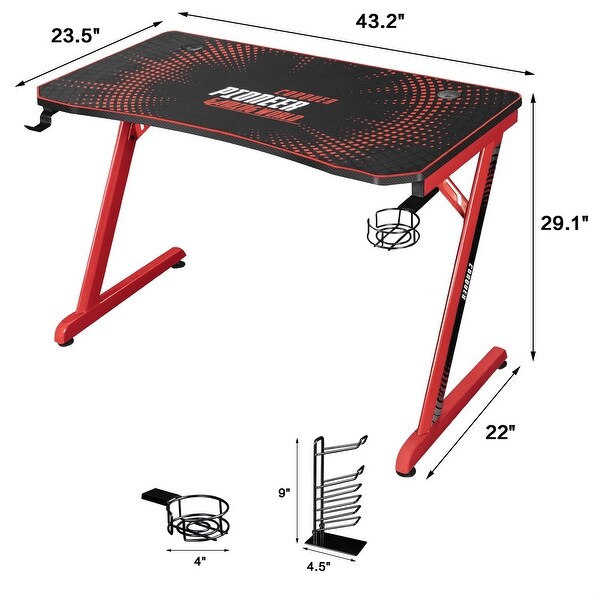 Homall height adjustable online gaming desk