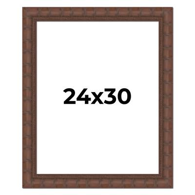 24x30 Frame Pewter Solid Wood Picture Frame Width 1.625 Inches | Interior Frame Depth 0.6875 Inches