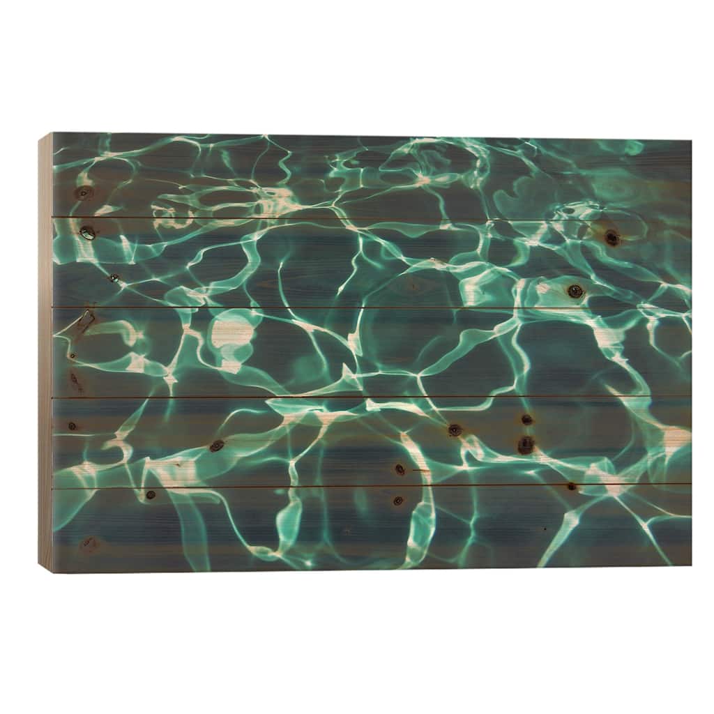 Pool Two Print On Wood by Lupen Grainne - Multi-Color