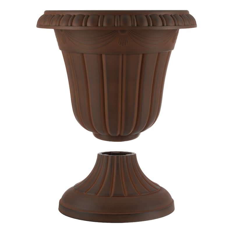 Pure Garden 16x18-Inch Outdoor Planter 2-Pack - Plastic Urn Planters