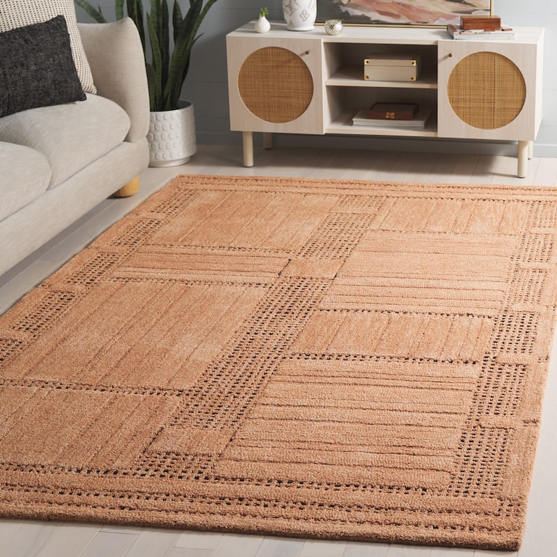 SAFAVIEH Handmade Harvest Rasa Wool Rug - Rust - 6' x 9'