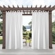 preview thumbnail 41 of 99, ATI Home Indoor/Outdoor Solid Cabana Tab Top Curtain Panel Pair 54X108 - Winter White