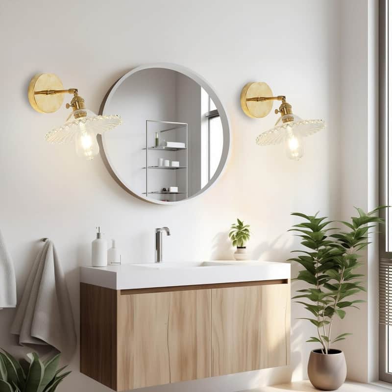 E27 Wall sconce transparent bedroom lamps wall glass wall light