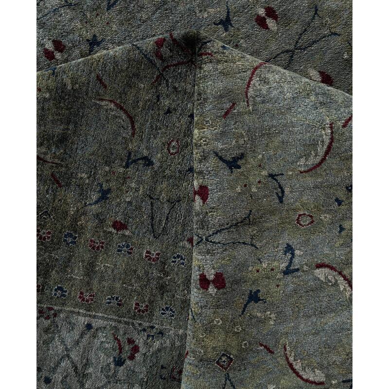 Overdyed One-of-a-Kind Hand-Knotted Area Rug - Gray - 8' 3" x 10' 1"