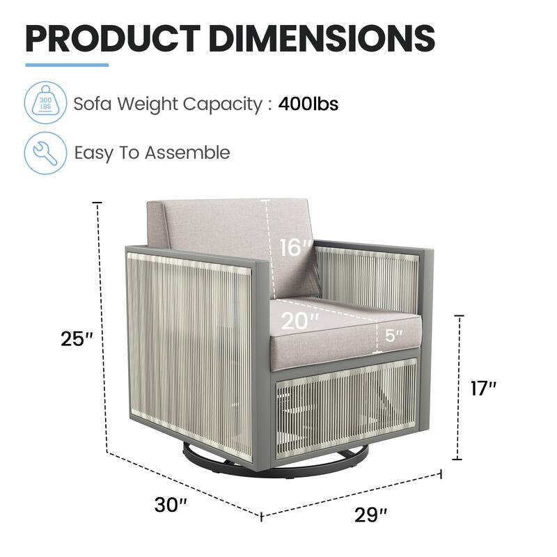 Outdoor Swivel Gliders Chair Rattan Rocking Chair