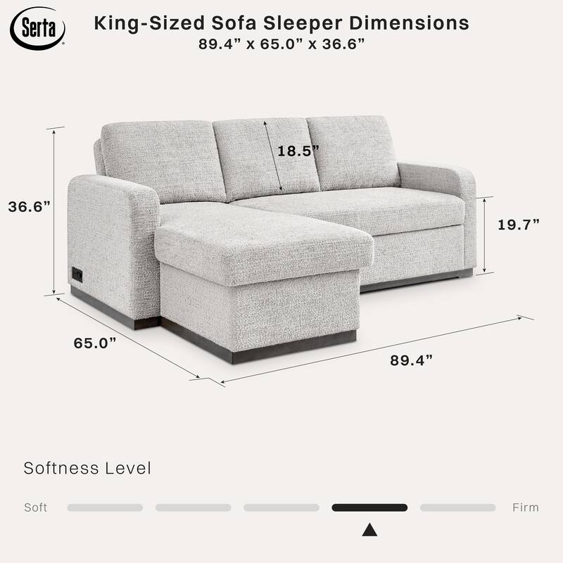Serta Hayden Convertible Sectional Sofa with Storage