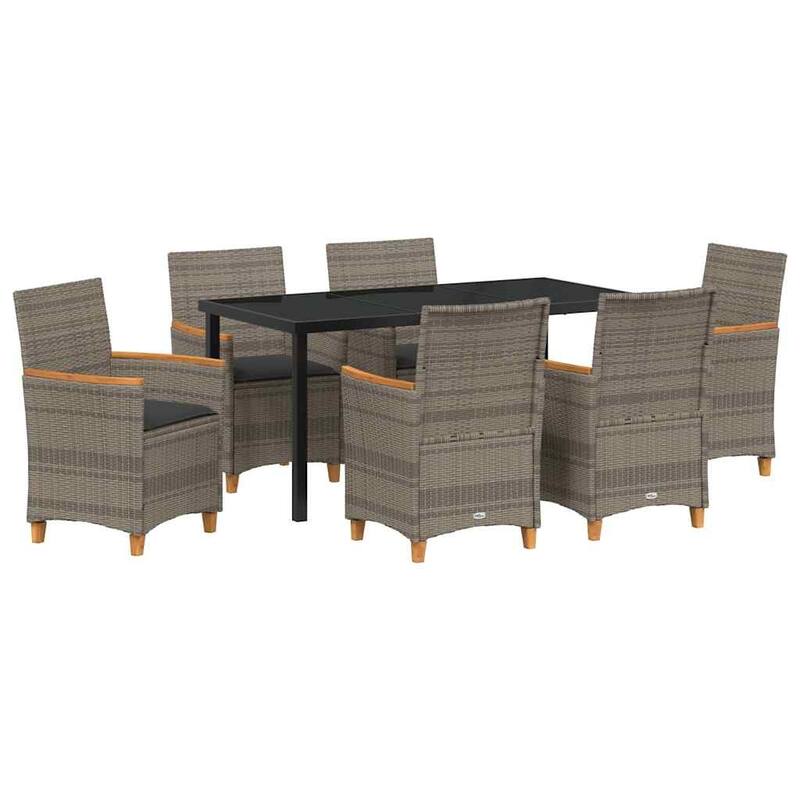 vidaXL Garden Dining Set Poly Rattan
