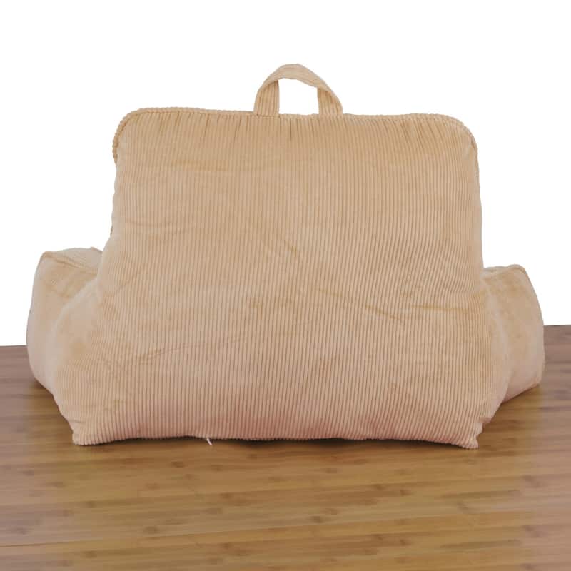 Cotton Corduroy Lounger Bed Rest Pillow Adjustable DIY Filling