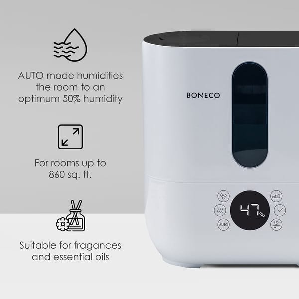 Boneco U350 Top Fill Ultrasonic Humidifier w/ Warm or Cool Mist and LED
