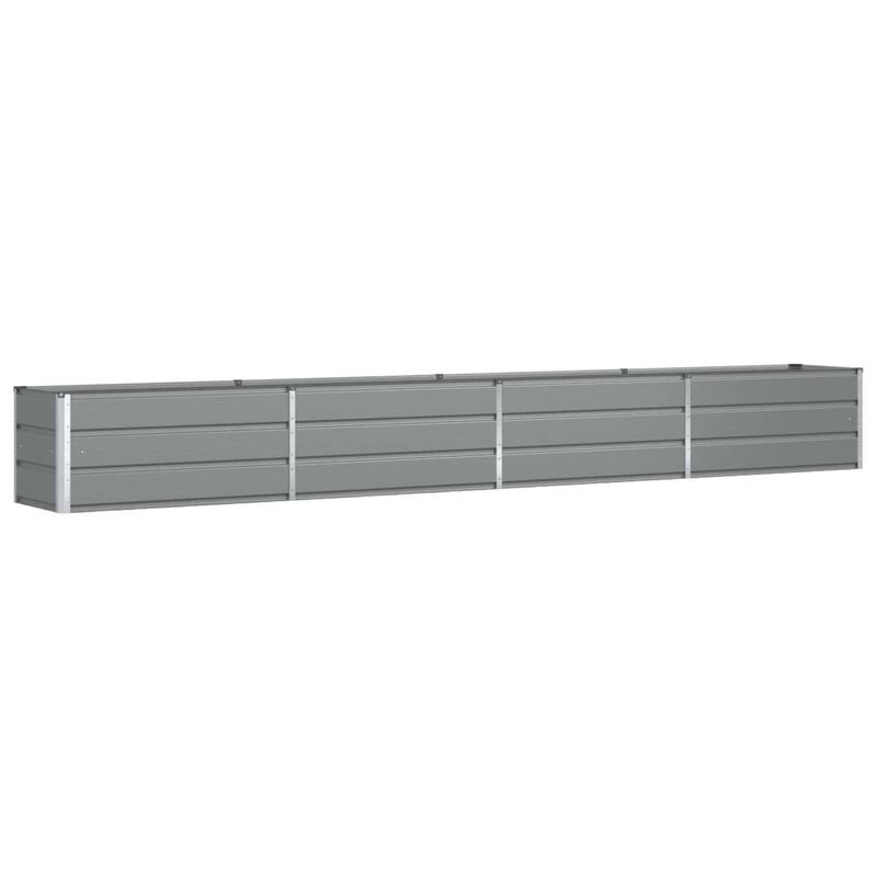 vidaXL Planter in Galvanised Steel - 39.37 x 19.69 x 17.72