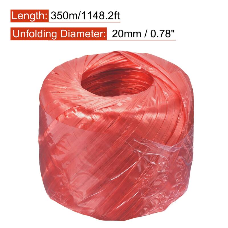 Polyester Nylon Plastic Rope Twine Household Bundled, 350m Length 1Pcs - Red