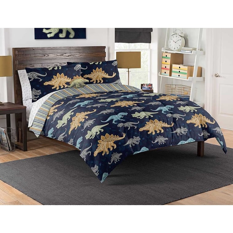 Dino Discovery 8-piece Full Bed In A Bag with Decorative Pillow - Full - Dino Discovery