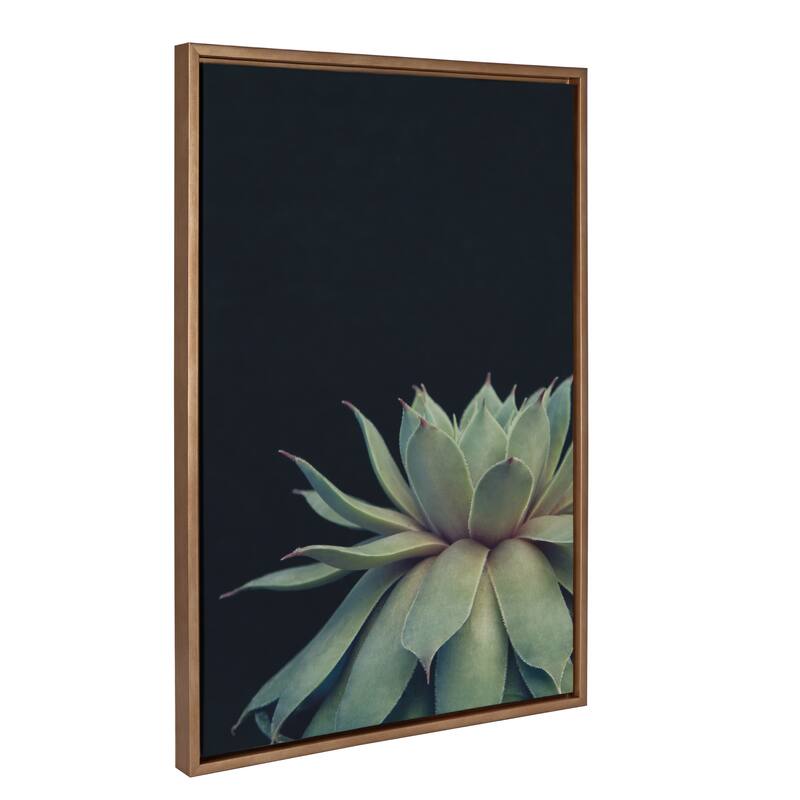 Sylvie Succulent 18x24 Gold Framed Canvas Wall Art by F2 Images