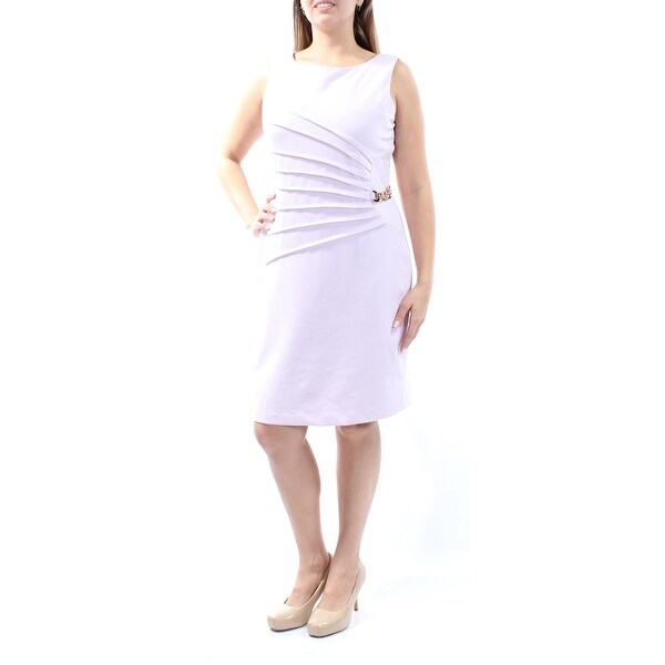 Purple Sleeveless Knee Length Dress