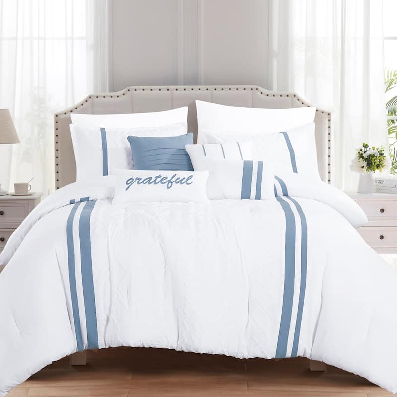 MarCielo 7 Pieces Bedding Comforter Set Melody