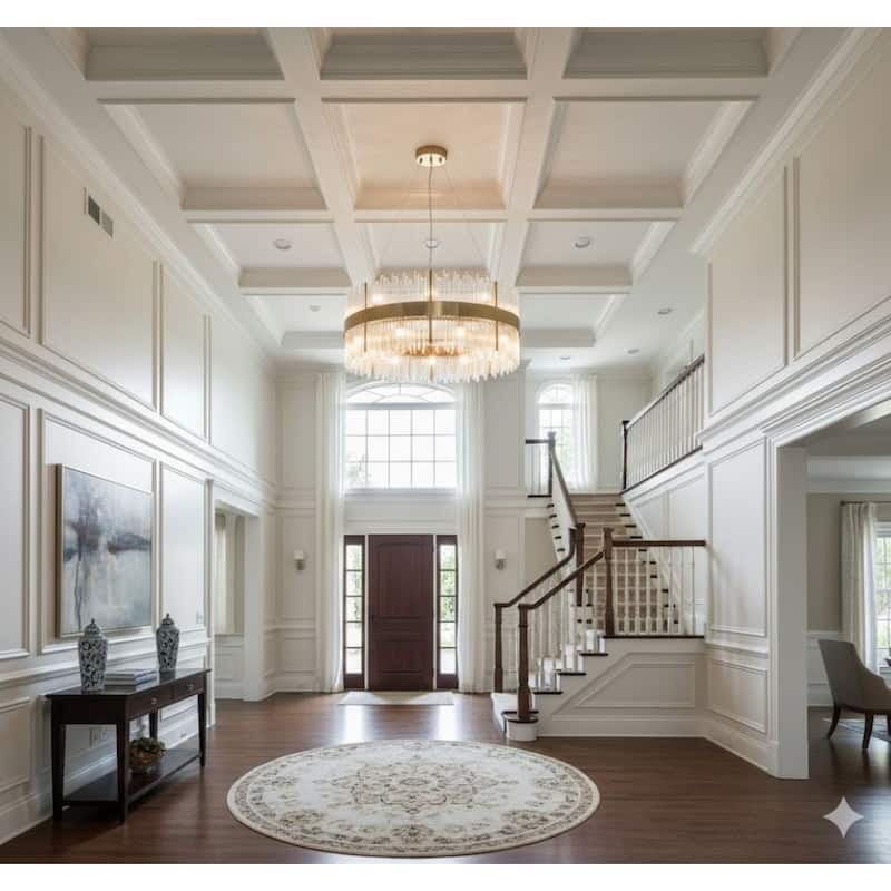 Gold Stainless Steel Chandelier with Clear Glass Rods