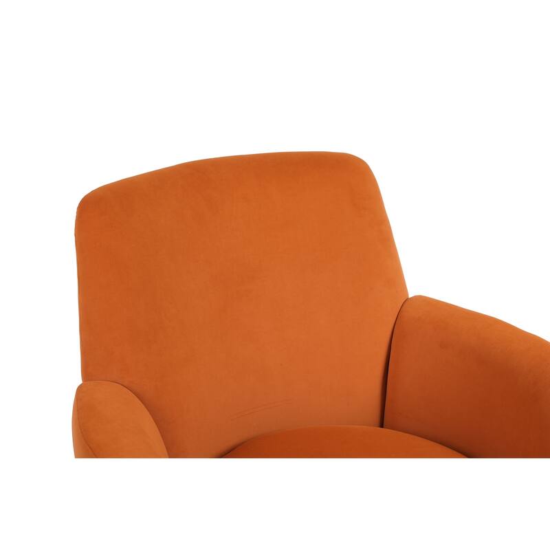 Swivel Accent Chairs Armchair for Living Room, Reading Chairs , Round Barrel Chairs with Gold Stainless Steel Base