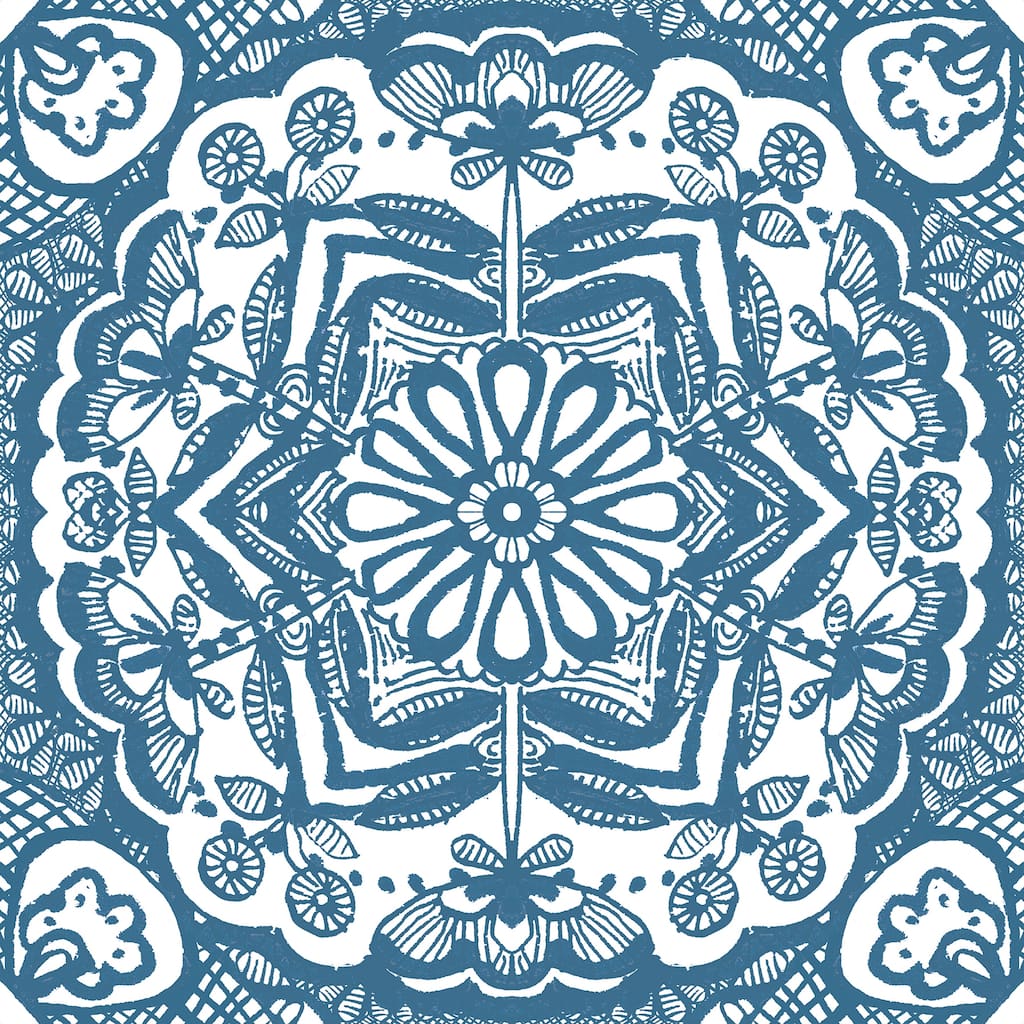 FloorPops Blue Erina Peel & Stick Floor Tiles