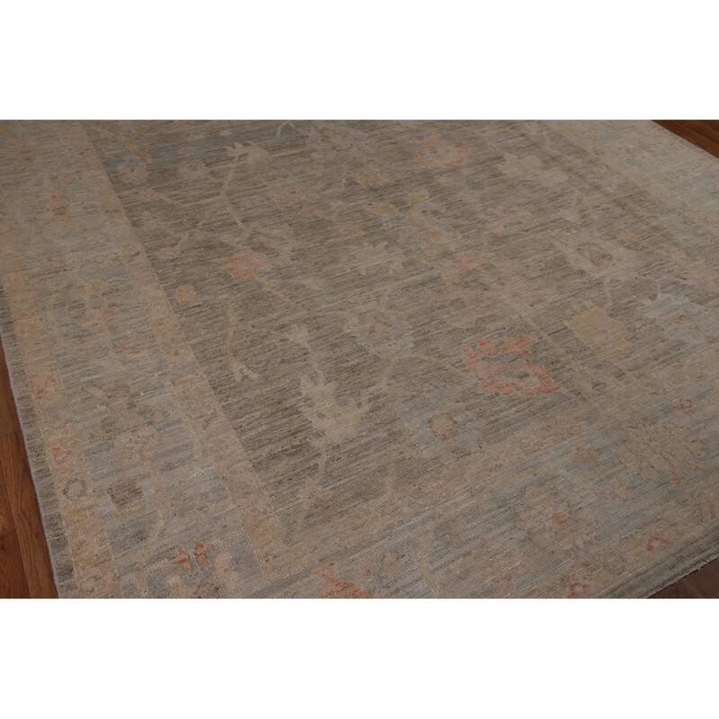 Transitional Oushak Turkish Area Rug Handmade Wool Carpet - 8'0"x 9'9"