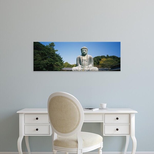 Easy Art Prints Panoramic Images's 'Statue of the Great Buddha, Kamakura, Honshu, Japan' Premium Canvas Art