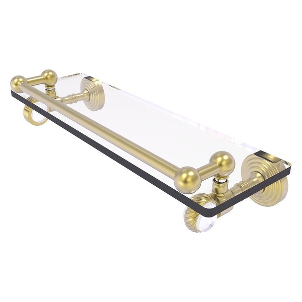 Allied Brass 16 Inch Gallery Glass Shelf with Twisted Accents