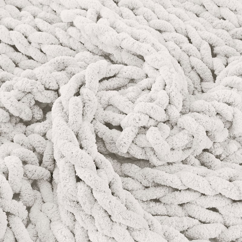 Modern Threads Chenille Chunky Hand Knit Throw