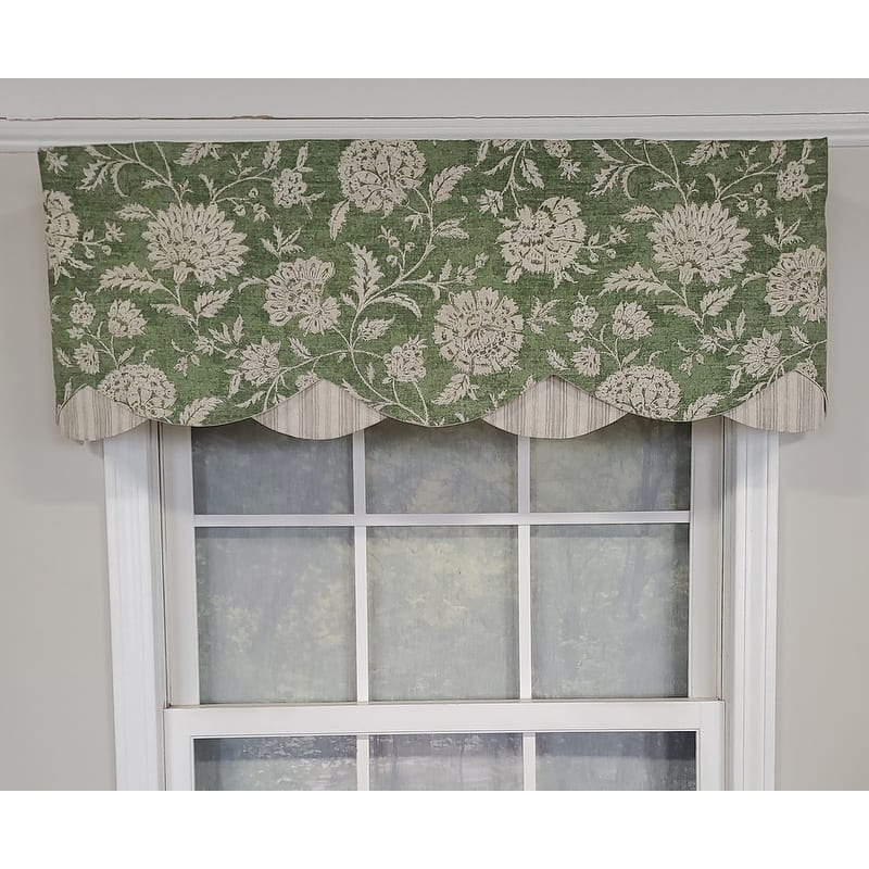 RLF Home Design Basanti Petticoat Window Valance - Green
