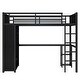 preview thumbnail 12 of 37, Metal Loft Bed with Desk and Storage Shelves, TwinXL/FullXL/Queen
