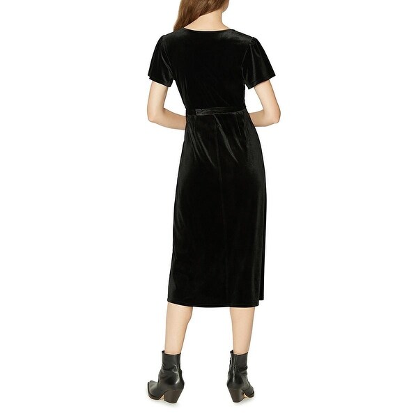 black velvet dress short sleeve
