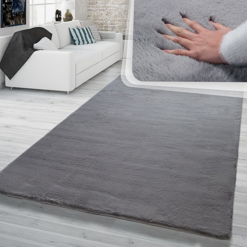 Solid High Pile Area Rug Cosy Luxurious Touch Super Soft