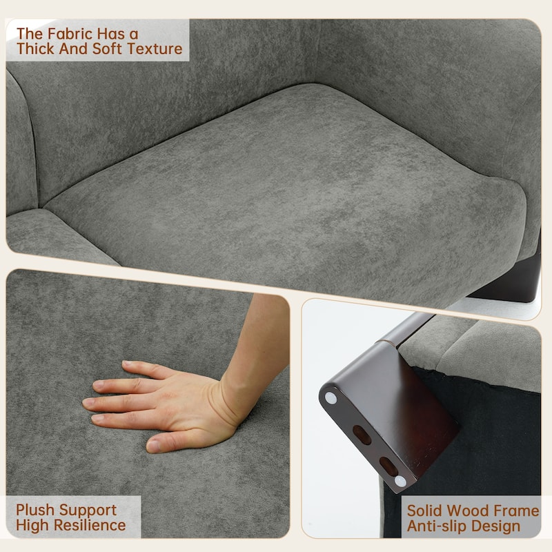 81 inch Wide Nordic Oversized Loveseat Sofa Set of 2