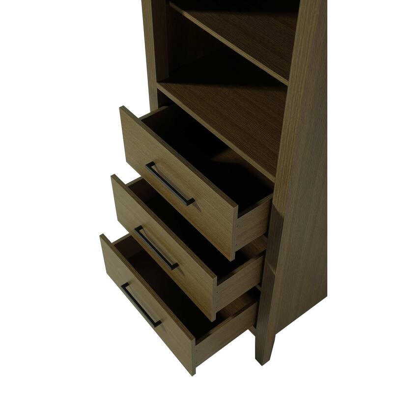 Laura 16-28 Inch Open Shelving Bath Storage Cabinet