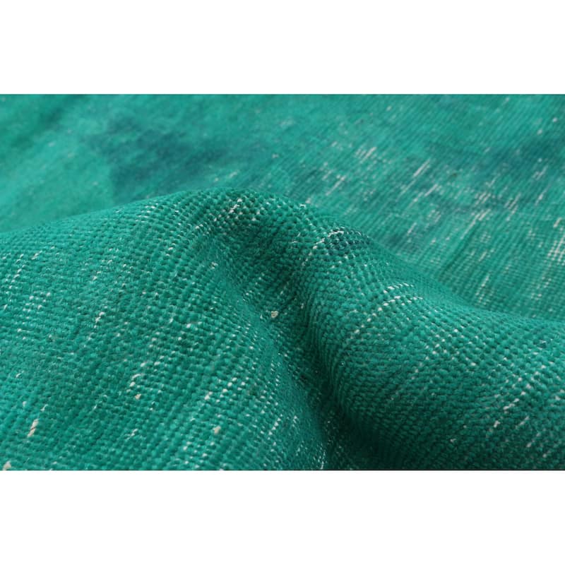 ECARPETGALLERY Hand-knotted Color Transition Green Wool Rug - 4'4 x 7'1
