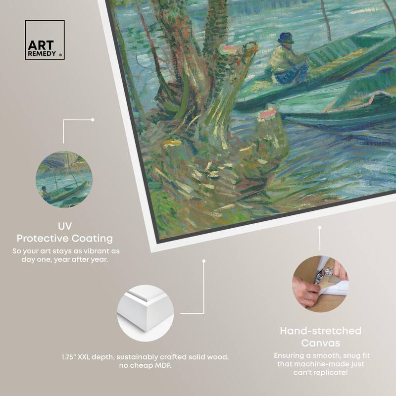 Fishing in Spring Canvas by Art Remedy