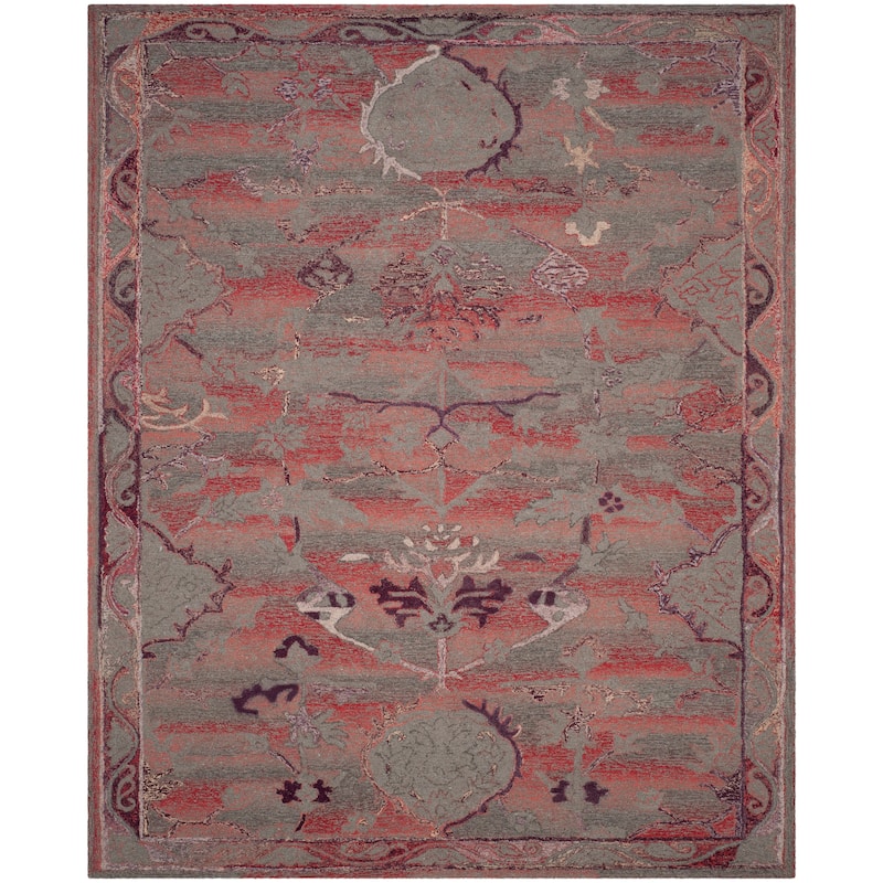 SAFAVIEH Handmade Distressed Kesha Vintage Boho Oushak Oriental Polyester