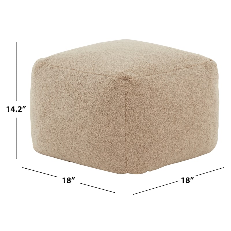 SAFAVIEH Couture Kamryn Boucle Square Ottoman Pouf