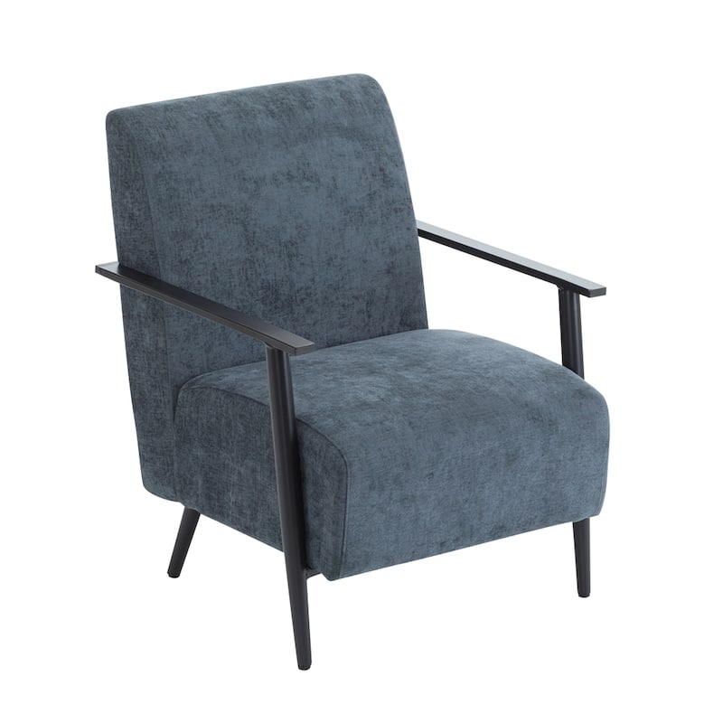 [Set of 2] 26.38" Modern Beige Lounge Chair with Polyester Upholstery