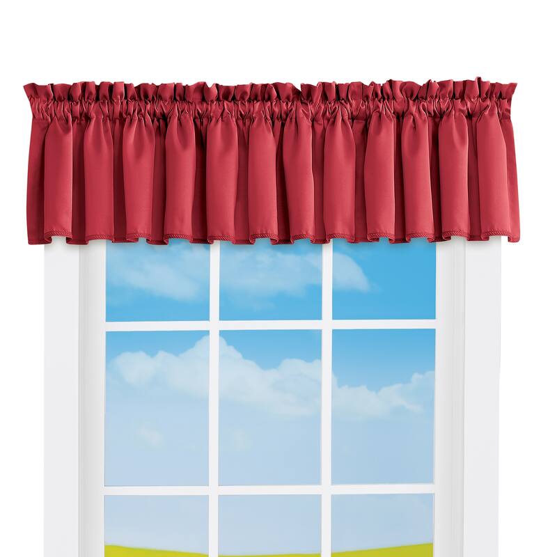 Madison Room-Darkening Solid Color Window Valance - 54" x 18"
