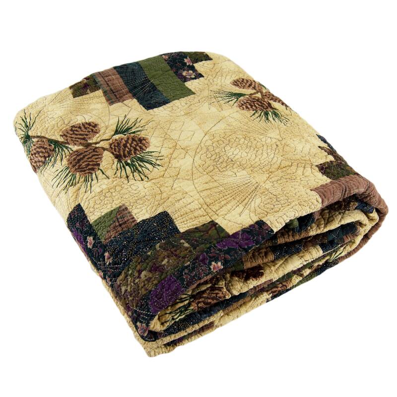 Donna Sharp Cabin Raising Pinecone Cotton Throw