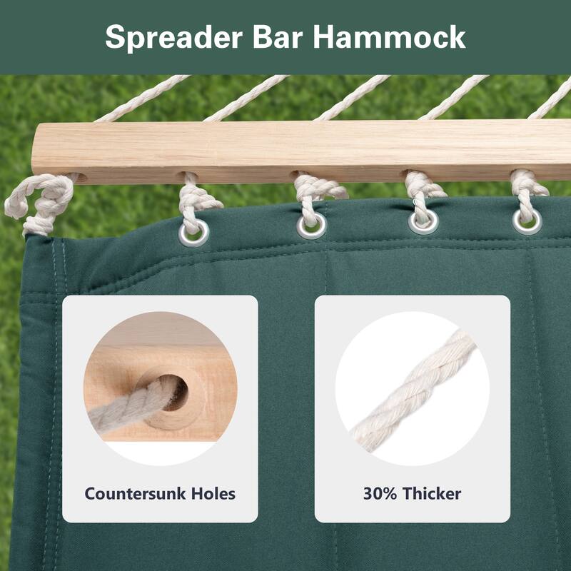 2 Person Quilted Hammock with 12ft. Stand - 147.6*35.4*47.6