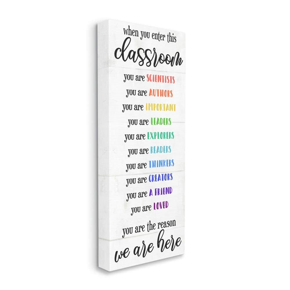 Stupell Inspirational Types of Students Everyday Classroom Sign Canvas Wall Art - Multi-Color