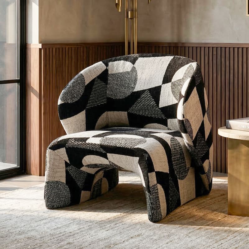 Furniture of America Premier Modern 31-inch Low Profile Premium Upholstered Fully Assembled Accent Chair - Obsidian Black